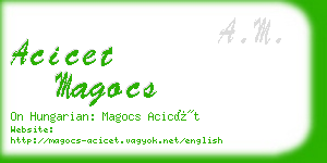 acicet magocs business card